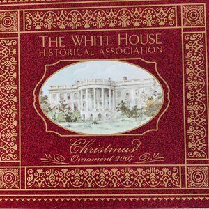 Official 2007 White House Christmas Ornament GCleveland Wedding  Box Story